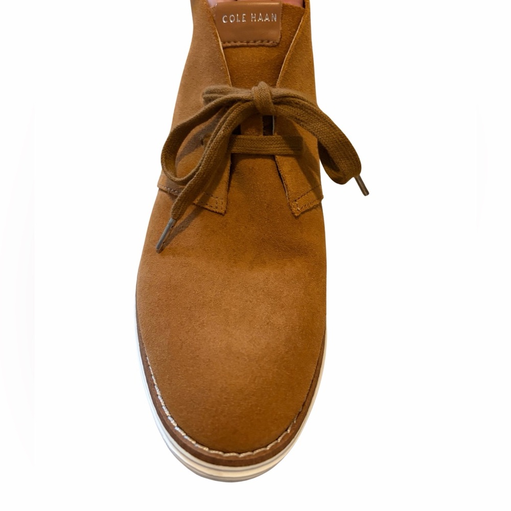 Cole Haan Women’s Suede Lace-Up Shoes | Tan Desert Boot Style Size 8 - Picture 3 of 6